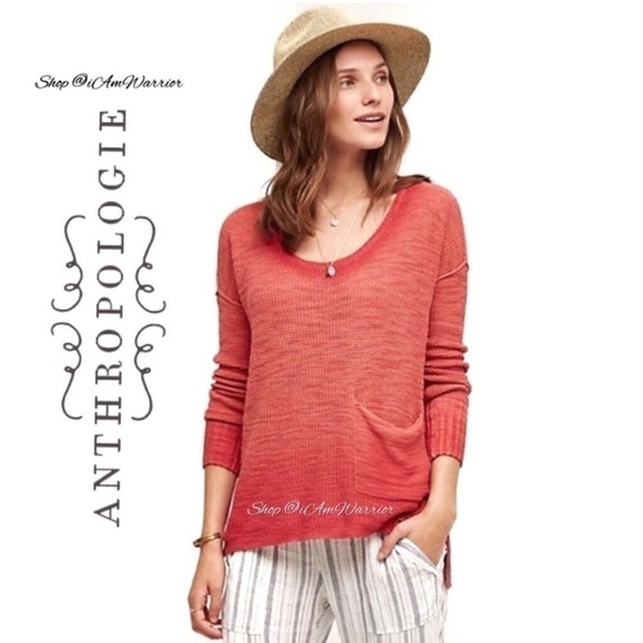 Anthropologie {Moth} ombré waffle light weight pullover *shop@iamwarrior - Picture 1 of 9